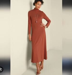 new soft surroundings turtleneck maxi dress size medium
